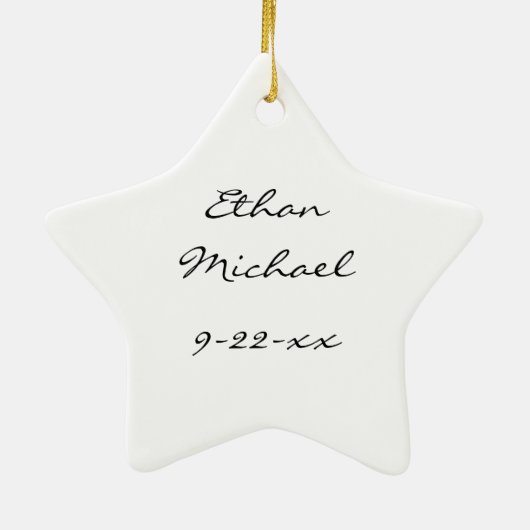 De eerste kerststerrennaam van baby's Ornament Bir (Achterkant)