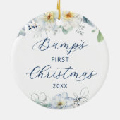 De eerste kerstvakantie van Bump Keramisch Ornament (Achterkant)