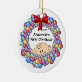 De eerste kerstversiering van de Baby Baby pieken Keramisch Ornament (Rechts)