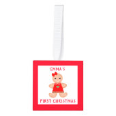 De eerste kerstversiering van de baby op maat decoratie (Voorkant)