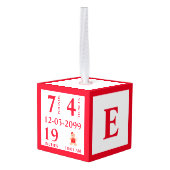 De eerste kerstversiering van de baby op maat decoratie (Achter hoekig)