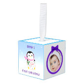 De eerste kerstversiering van de baby op maat decoratie (Voorkant hoekig)