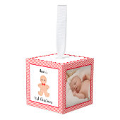 De eerste kerstversiering van de baby op maat decoratie (Voorkant hoekig)