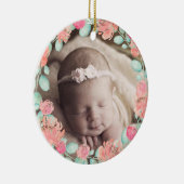 De eerste kerstversiering van de baby op maat keramisch ornament (Rechts)