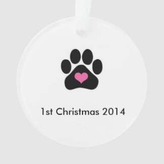 De eerste kerstversiering van de hond ornament