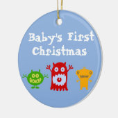 De eerste kerstversiering van de kleine Monsters B Keramisch Ornament (Links)