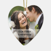 De eerste kerstversiering van een paar | Foto Keramisch Ornament (Links)