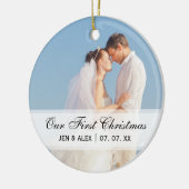 De eerste kerstversiering van een paar | Foto Keramisch Ornament (Links)