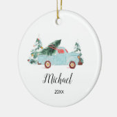 De eerste kerstversiering van Truck Baby Keramisch Ornament (Links)