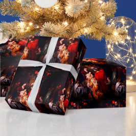 De eerste kerstVintage Cadeaupapier