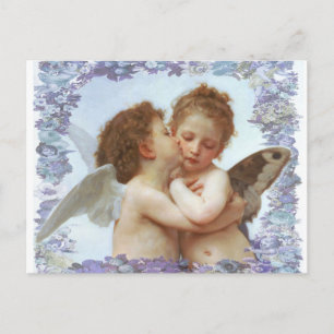 DE EERSTE KISS, C.1873 William Bourgeau Briefkaart