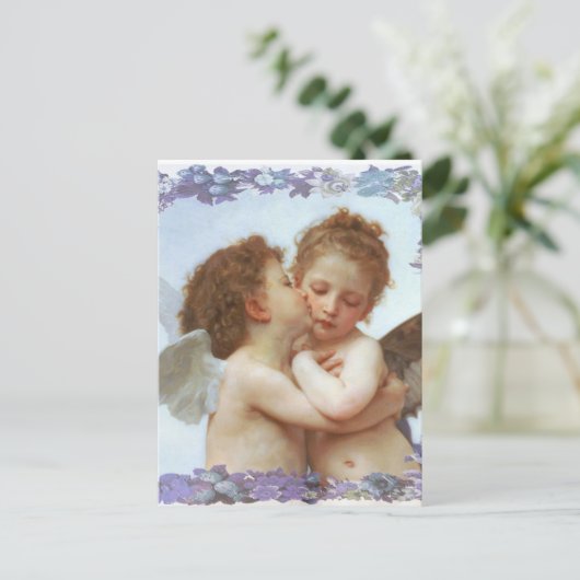 DE EERSTE KISS, C.1873 William Bourgeau Briefkaart (Staand voorkant)