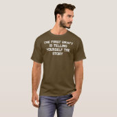 De eerste kladversie is het jezelf vertellen van h t-shirt (Voorkant volledig)
