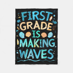 De eerste klas maakt golven terug naar school Kind Fleece Deken