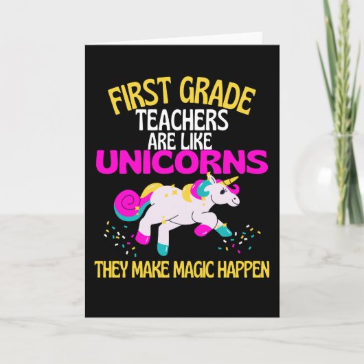 De eerste klas Unicorn-leraar is magisch, leraren Kaart (Voorkant)