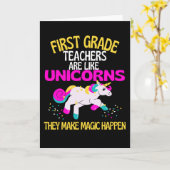 De eerste klas Unicorn-leraar is magisch, leraren Kaart (Gele Bloem)