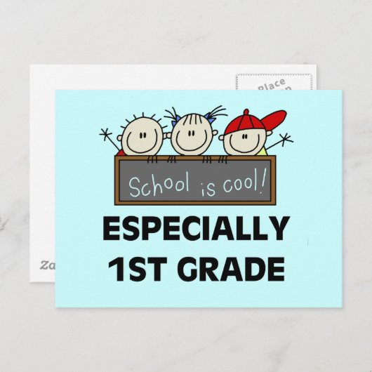 De eerste klas van de school is Cool Tshirts en Gi Briefkaart (Voorkant / Achterkant)