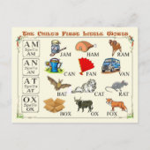 De eerste kleine woorden van het kind briefkaart (Voorkant)