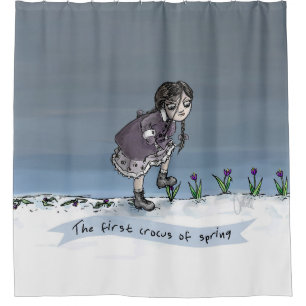 De eerste kroes van de lente douchegordijn