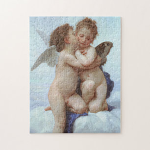De eerste kus, Amor en Psyche, Bouguereau Legpuzzel