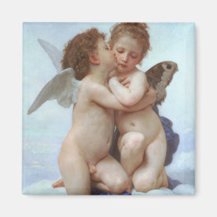 De eerste kus, Amor en Psyche, Bouguereau Magneet