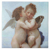 De eerste kus, Amor en Psyche, Bouguereau Tegeltje (Voorkant)