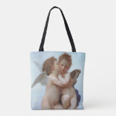 De eerste kus, Amor en Psyche, Bouguereau Tote Bag (Achterkant)