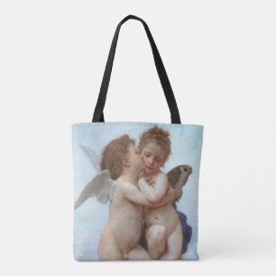 De eerste kus, Amor en Psyche, Bouguereau Tote Bag