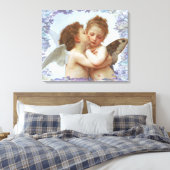 DE EERSTE KUS, C.1873 William Bourgeau Canvas Afdruk (Insitu (Slaapkamer))