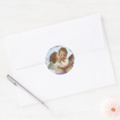 DE EERSTE KUS, C.1873 William Bourgeau Ronde Sticker (Envelop)