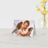De Eerste Kus van engelen, Bouguereau Kaart (Gele Bloem)