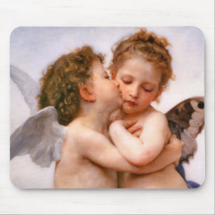 De Eerste Kus van engelen, Bouguereau Muismat