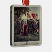 De eerste landing van Columbus Metalen Ornament (Rechts)