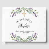 De eerste lavenaarsviolet eucalyptus gastenboek (Voorkant)