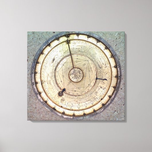 De eerste lentegedreven klok met druk, uitzicht va canvas afdruk (Voorkant)