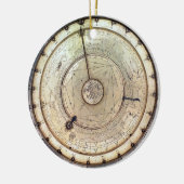 De eerste lentegedreven klok met druk, uitzicht va keramisch ornament (Links)