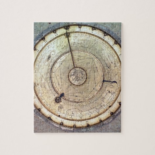 De eerste lentegedreven klok met druk, uitzicht va legpuzzel (Verticaal)