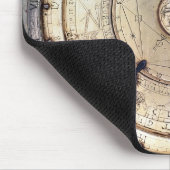 De eerste lentegedreven klok met druk, uitzicht va muismat (Hoek)