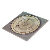 De eerste lentegedreven klok met druk, uitzicht va tegeltje (Zijkant)