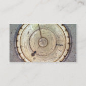 De eerste lentegedreven klok met druk, uitzicht va visitekaartje (Achterkant)