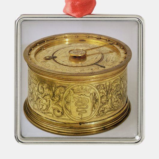 De eerste lenteklok met druk, 1525 metalen ornament (Voorkant)