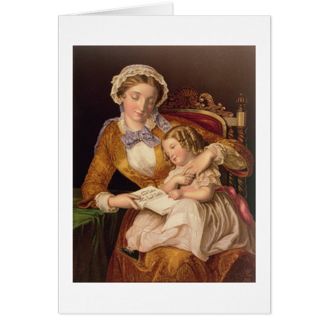 De eerste les, pub. van Baxter, 1855 (druk) (Voorkant)