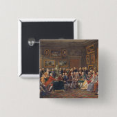 De eerste lezing in de zaal vierkante button 5,1 cm (Voorkant /achterkant)