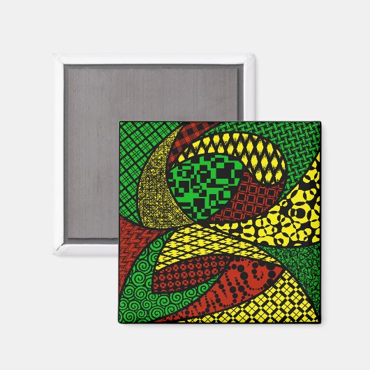 "De eerste mix" vierkante magneet (Voorkant / Achterkant)