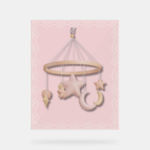 De eerste mobiele telefoon van baby   Moon & Stars Acryl Bord