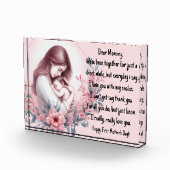 De eerste Moederdag-letter van een baby Fotoblokken (Rechts)