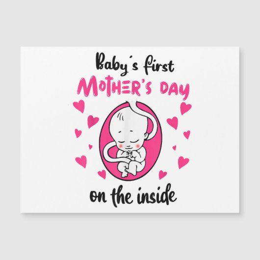 De eerste Moederdag van de baby aan de binnenkant (Voorkant)