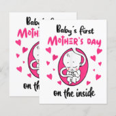 De eerste Moederdag van de baby aan de binnenkant (Voorkant / Achterkant)