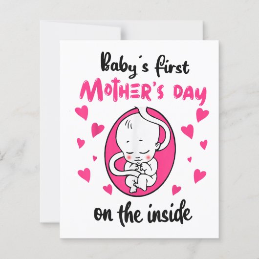 De eerste Moederdag van de baby aan de binnenkant (Voorkant)