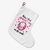 De eerste Moederdag van de baby aan de binnenkant Grote Kerstsok (Voorkant (Hangend))